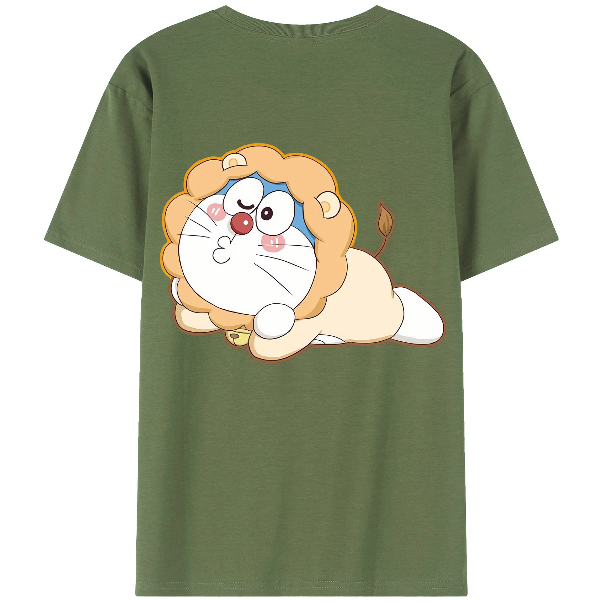 （画像用） ドラえもん Doraemon 綿100％ メンズ半袖Tシャツ（バックプリント） 通気性